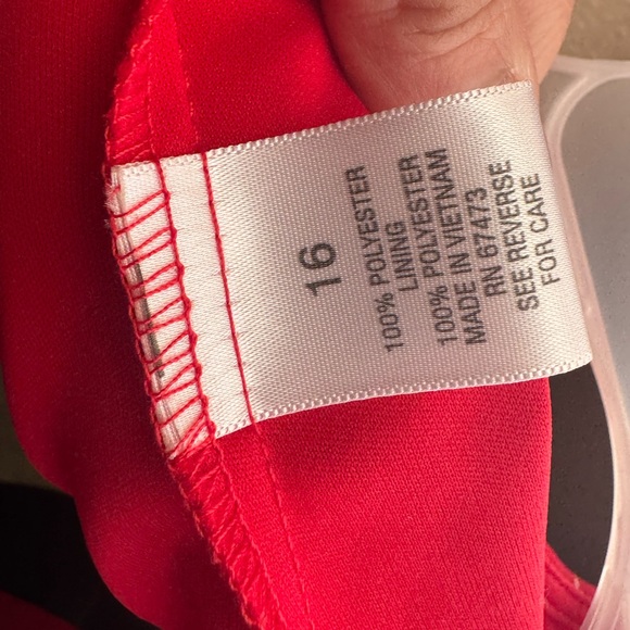 July 4 Dress Stars Print Wrap Dress ALine Waist Midi Sz 16 DressBarn Vintage - Picture 7 of 8